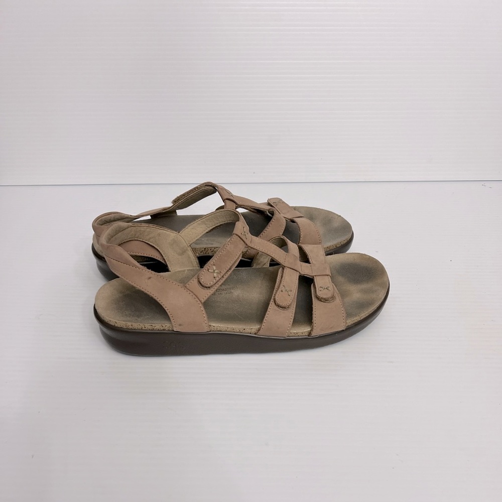 SAS Sorrento Leather Tripad Comfort Sandals Shoes in Praline 10M Tan